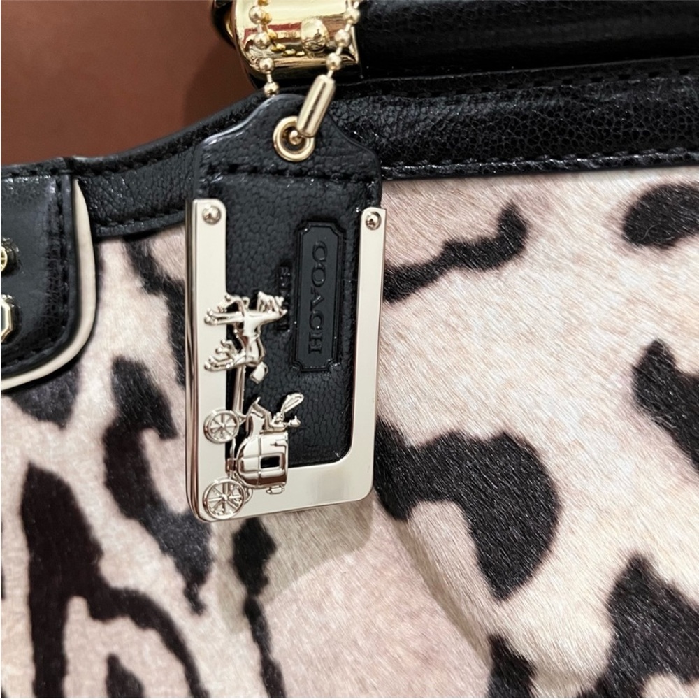 Coach 2012 Madison Haircalf Mix Madeline Satchel Shoulder Bag & Wallet Dusty NWT - Picture 11 of 16